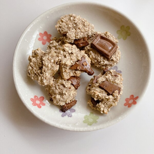 レンジで簡単♪オートミールバナナクッキ