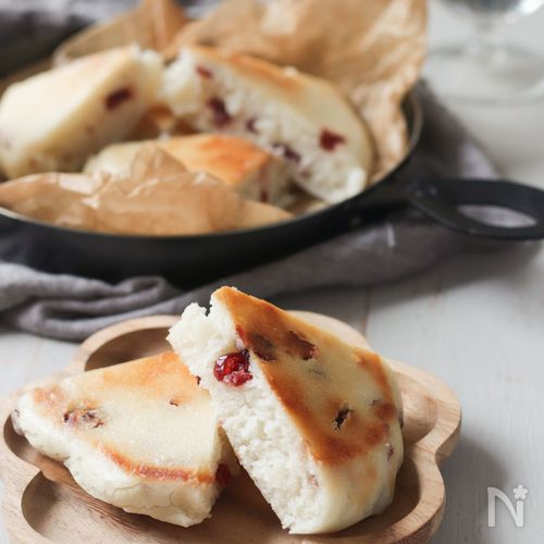 ふわっふわ～♪発酵なし！フライパンですぐできる、簡単米粉パン卵,乳,小麦不使用glutenfree rice bread