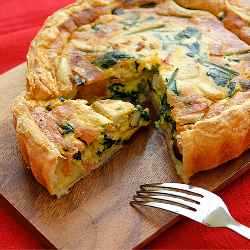 食パンでキッシュ