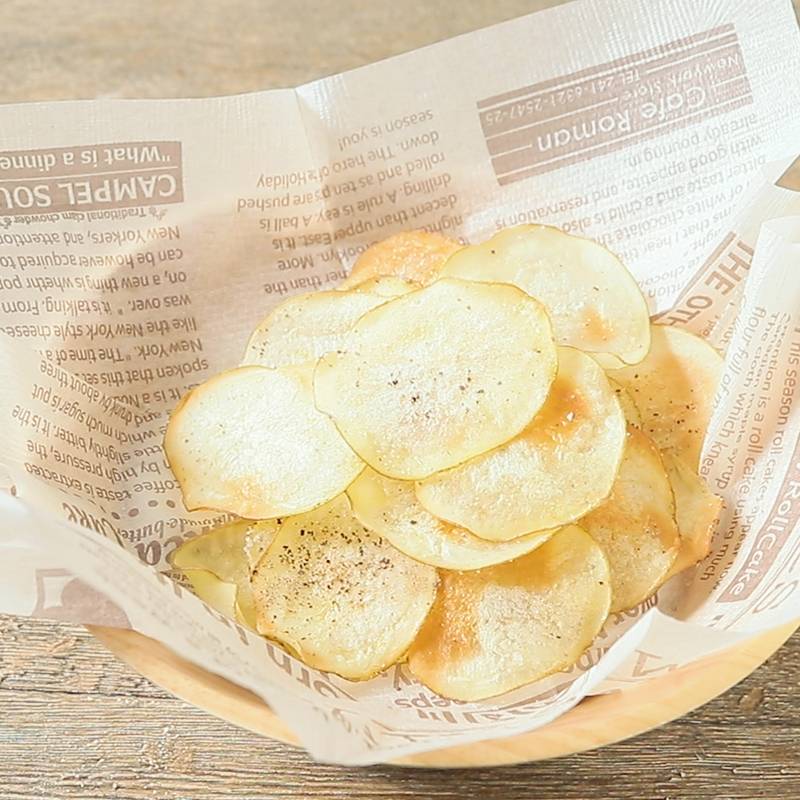 トースターで焼きポテトチップスOlive Oil Life オリーブオイルライフ