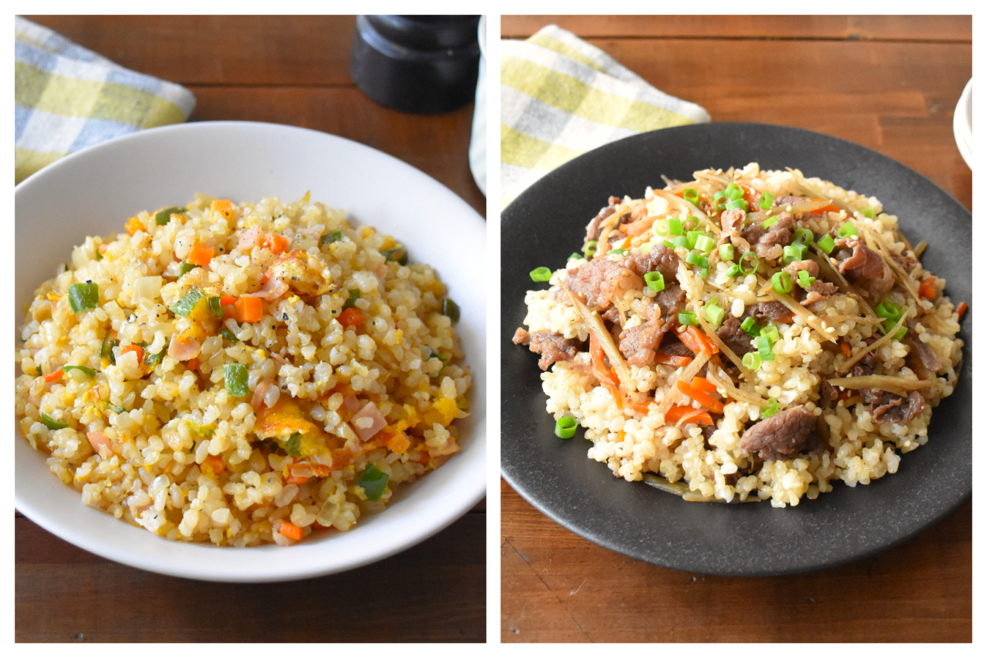 ヘルシーで食べごたえ抜群！ 玄米ひじきチャーハン