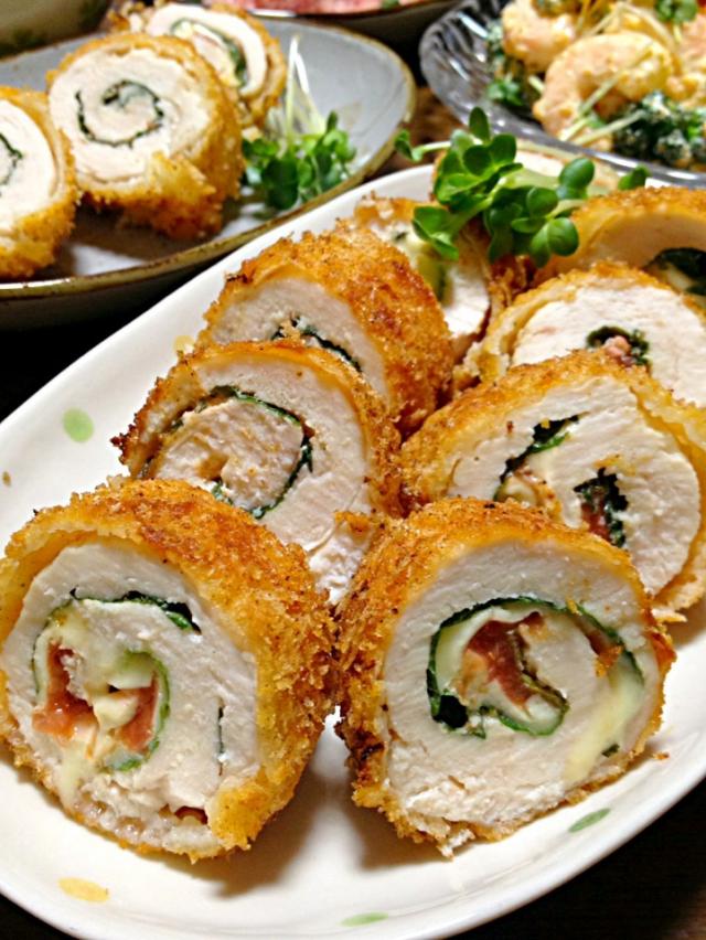 鶏むねの梅しそ串焼き