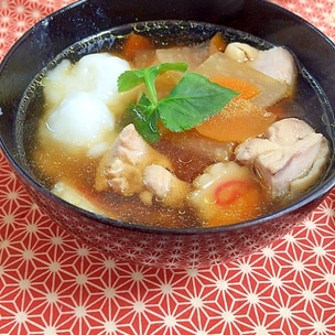 だし巻き卵を入れたお雑煮