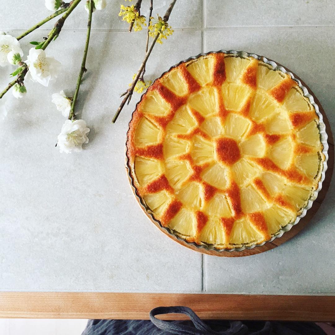 紅芋とりんごのヨーグルトチーズケーキ