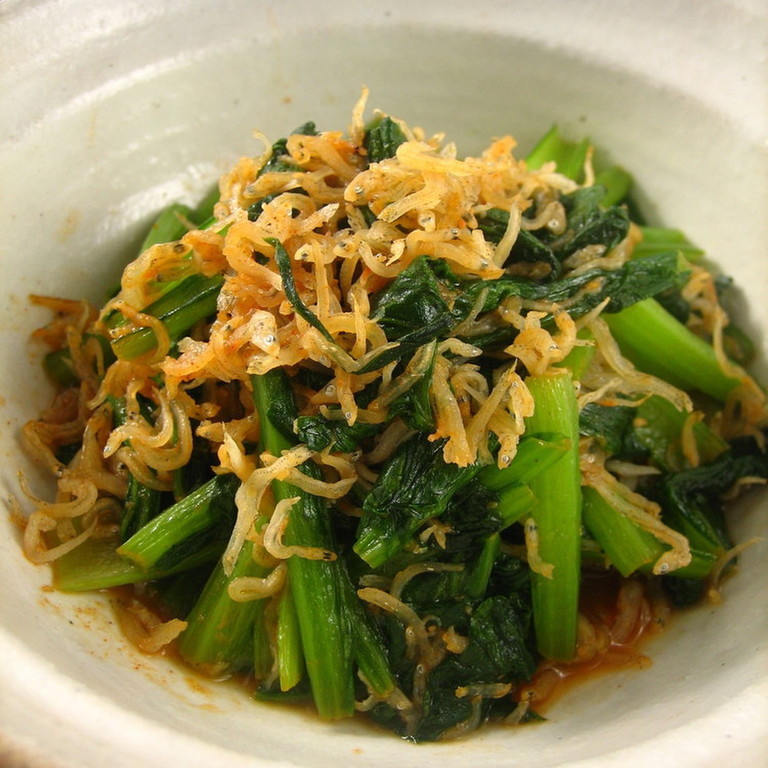 小松菜レシピ 疲労回復にもってこい🏮作り置きしてかけて楽しむ小松菜とちりめんじゃこのふりかけ