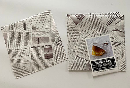 オススメNEW バーガー袋 30 18cm角 100枚パンの包装工場〜美味しさを伝えるパッケージ