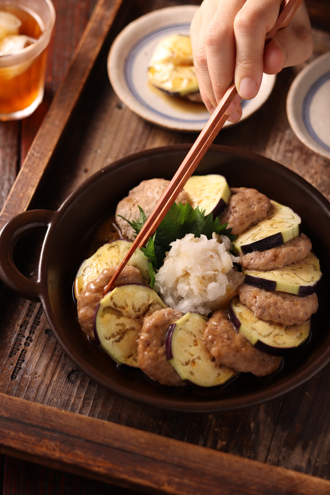 レンジで簡単！茄子とひき肉のミルフィーユ