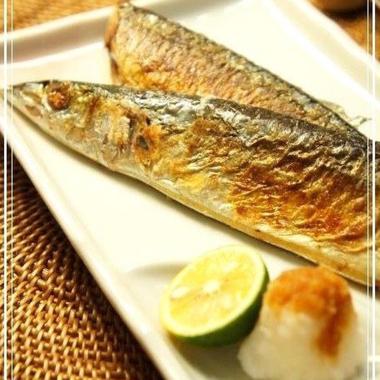 グリルで簡単 さんまの塩焼き