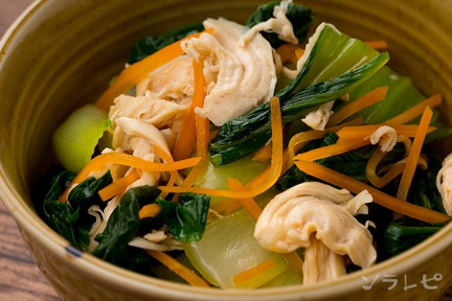 チンゲン菜の塩にんにく炒め