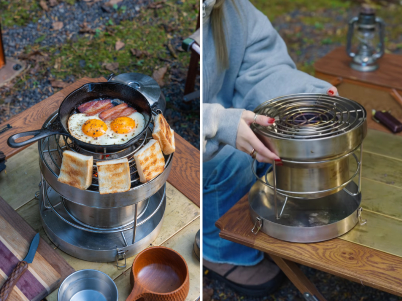 自宅のキッチンに ミニ七輪を置き 備長炭で焼肉 あさりさん家のしろまるくんSnapdish スナップディッシュID:rWL51a