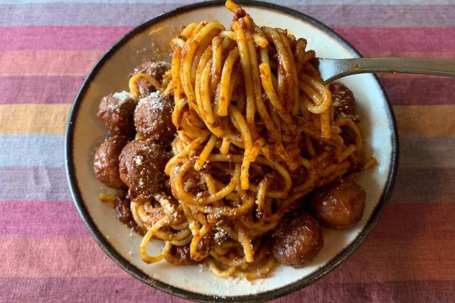 ルパン三世とカリオストロの城のミートボールパスタレシピ🍝🧆