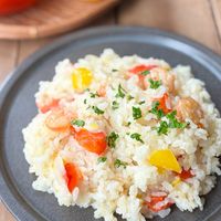 炊飯器におまかせ！「えびピラフ」材料入れてスイッチポン！えびがたっぷり入ってプリプリ