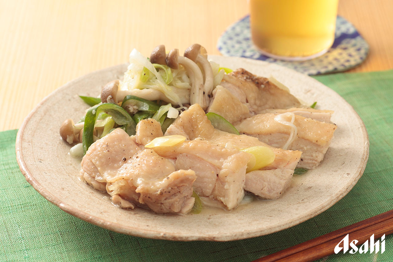 圧力鍋で柔らかもも肉の「蒸し鶏」