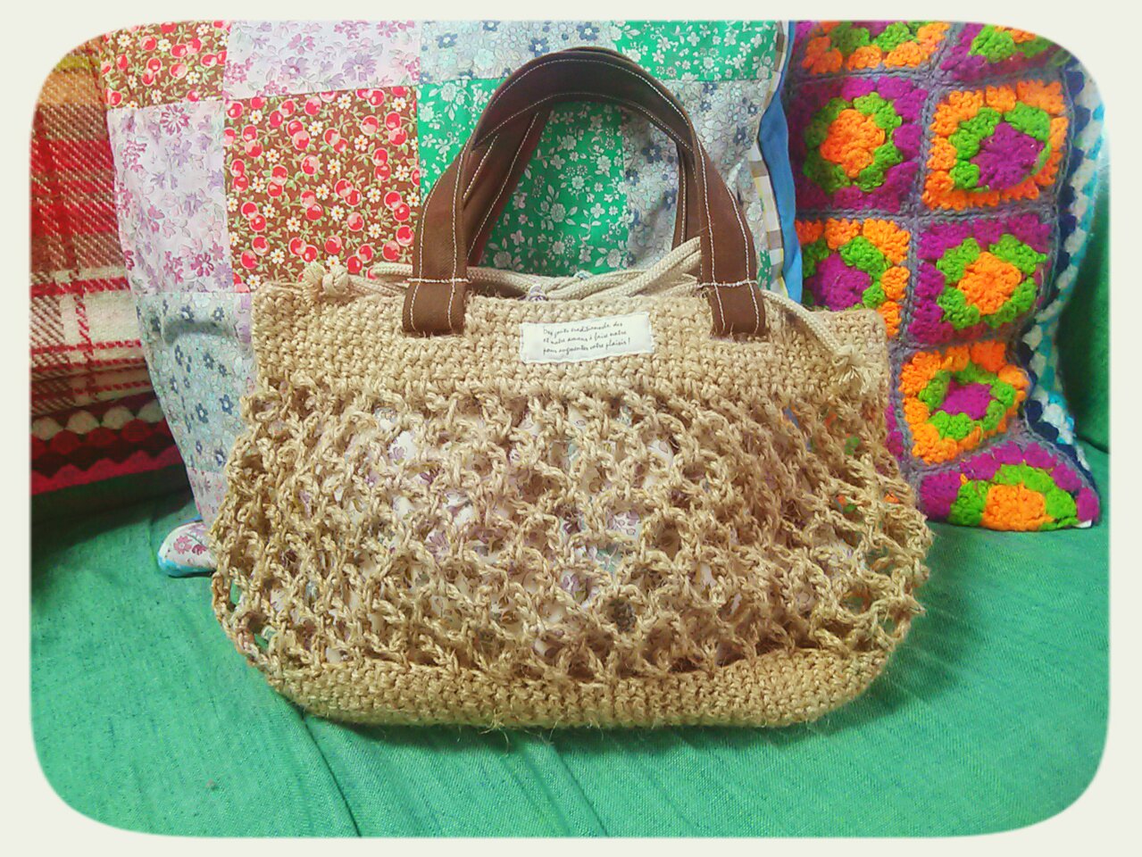 編み物キット10-3 パフコーン編みモチーフのバッグ 小バッグ かばん かわいい おしゃれ 手作りバッグ 手芸キット ハンドメイド 編み物手芸 原ウール : HARAWOOL - 通販 - Yahoo!ショッピング