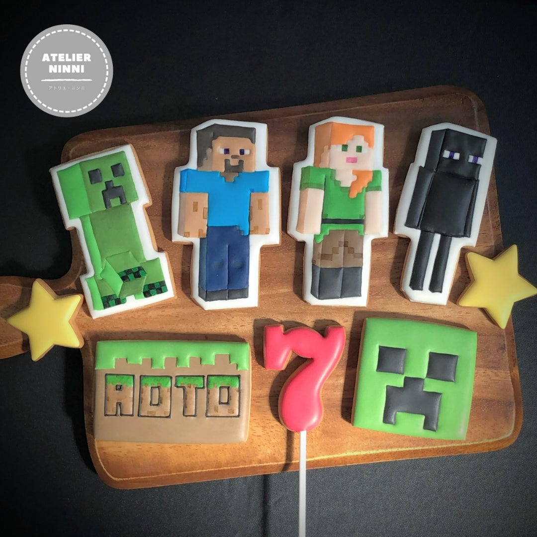 マイクラ アイシングクッキー マインクラフトクッキー 🍪 * これはプチギフト用😊 多めに作っ