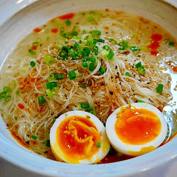 鶏のぶっかけ塩そうめん