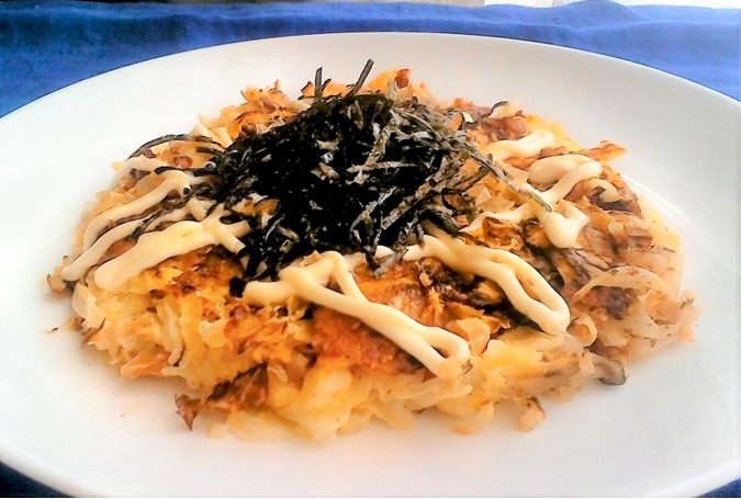 かきとにらのお好み焼き