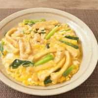 栃尾揚げと九条ねぎの卵とじ