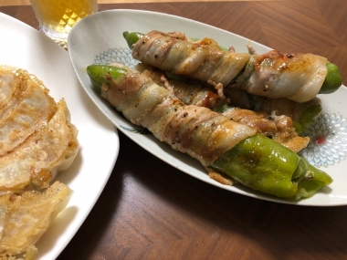 サッと炒めるだけ！ 万願寺とうがらしと豚肉の照りマヨ炒め