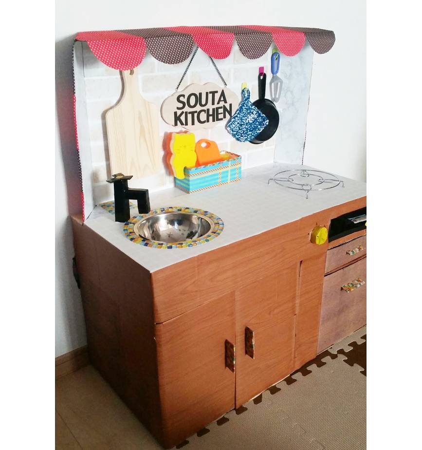 100均で揃っちゃう？！意外と長持ち！段ボールで手作りキッチン - リトル・ママ Webリトル・ママ Web