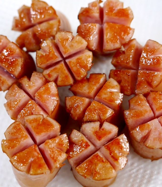 可愛いお花ウインナ