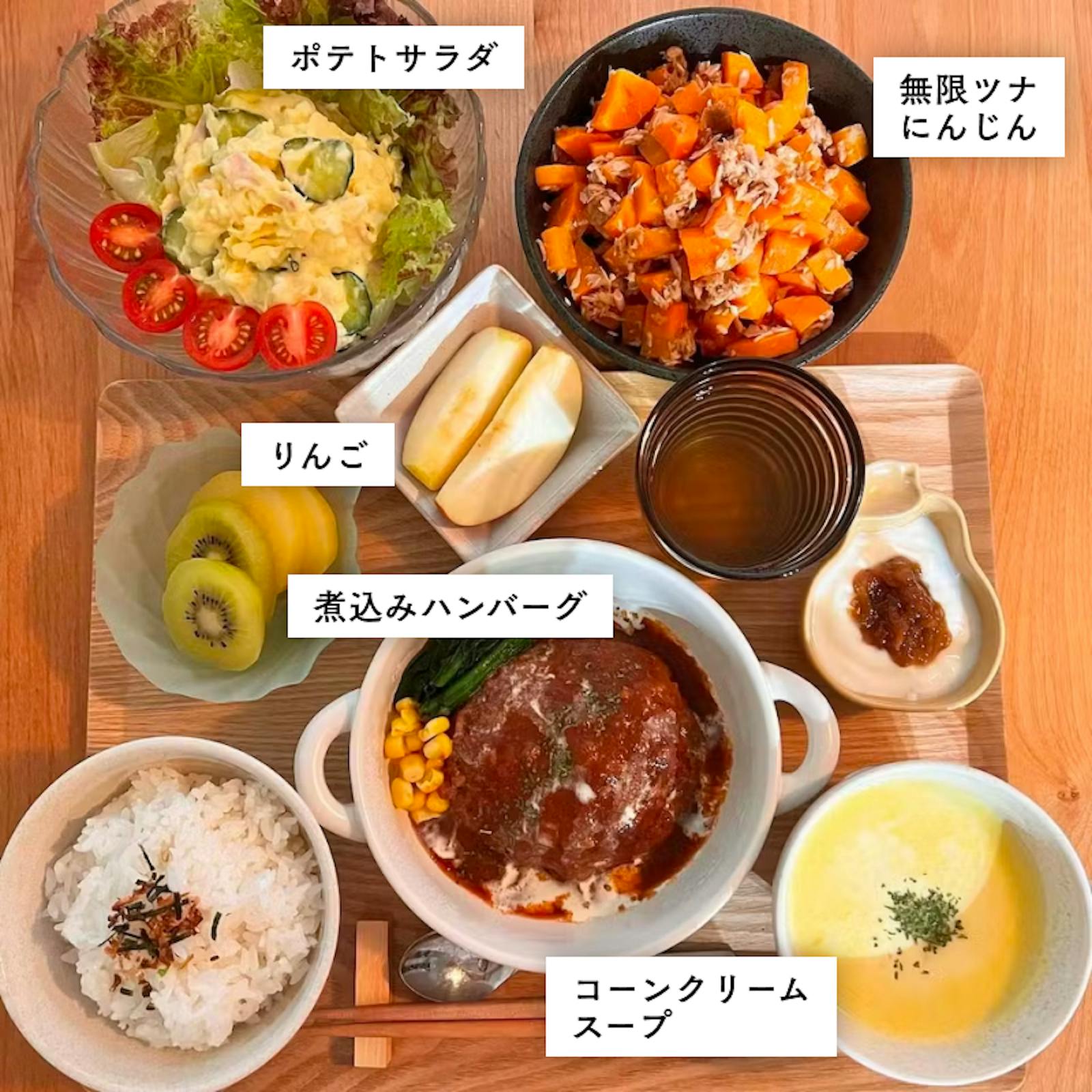 休日のランチに食べたい簡単ワンプレートごはんレシピ 煮込みハンバーグプレート美人百花.com