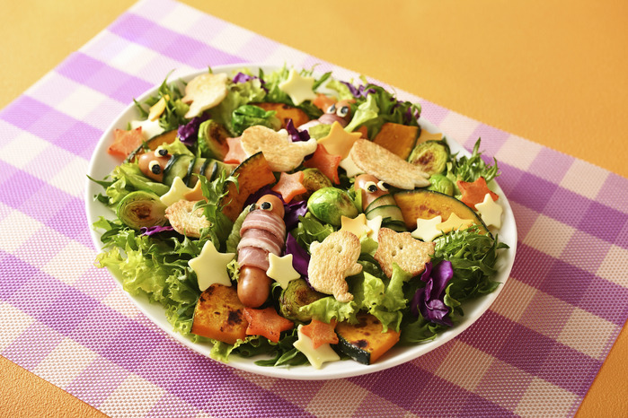 ハロウィンおばけレシピサラダコスモの おいしい発芽野菜レシピ