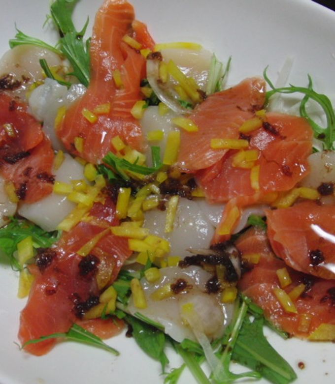 ホタテとサーモンのカルパッチョ燃焼ダイエットならスタイルレシピ