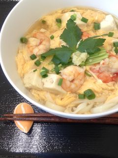 鶏肉と焦がしねぎのあんかけうどん