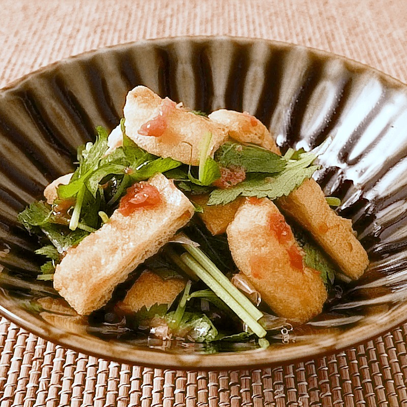 だいこんとハムと三つ葉のサラダ赤ママWeb