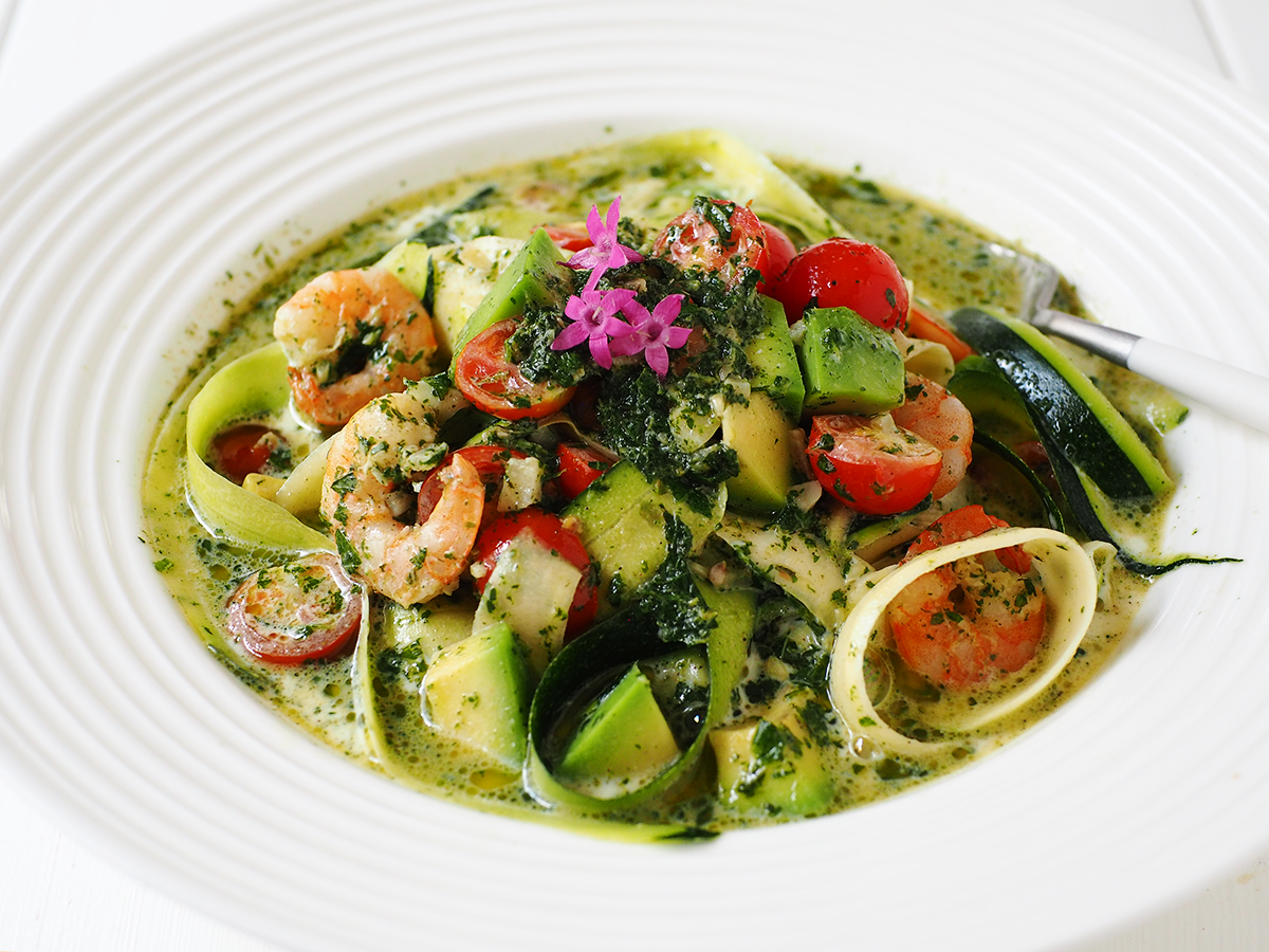 ズッキーニのひらひらリボンサラダ