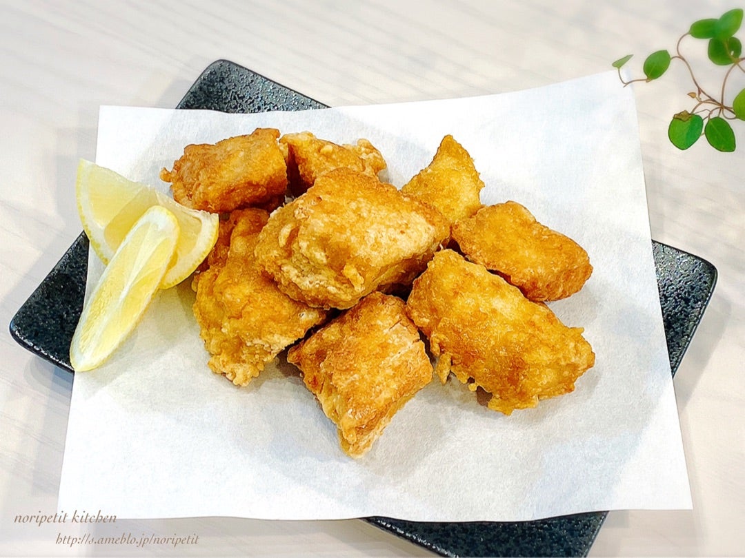 油で揚げない‼︎米粉で厚揚げからあげ✨