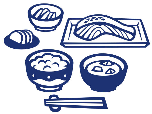 手描き風和の定食セットイラスト - No: 22560065無料イラスト・フリー素材なら「イラストAC」