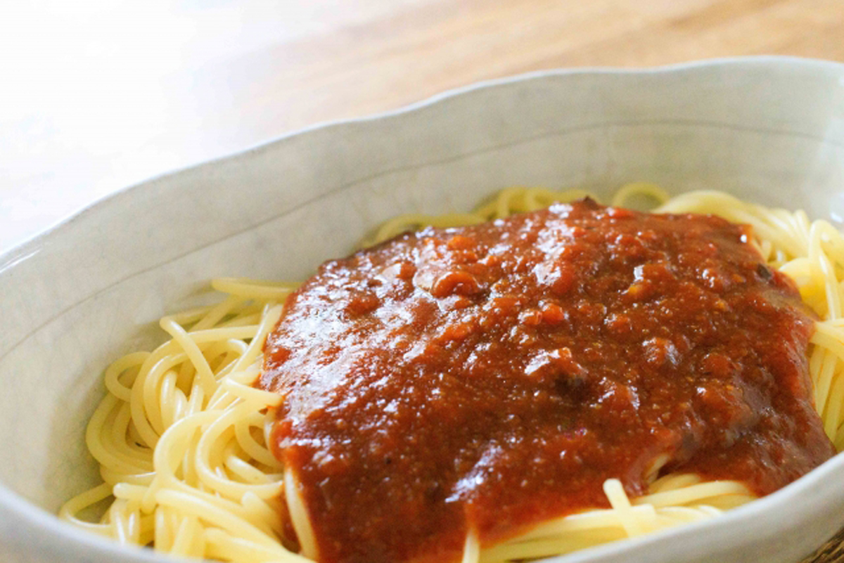 ミートソースの冷凍保存型にはまったお菓子なお茶の時間