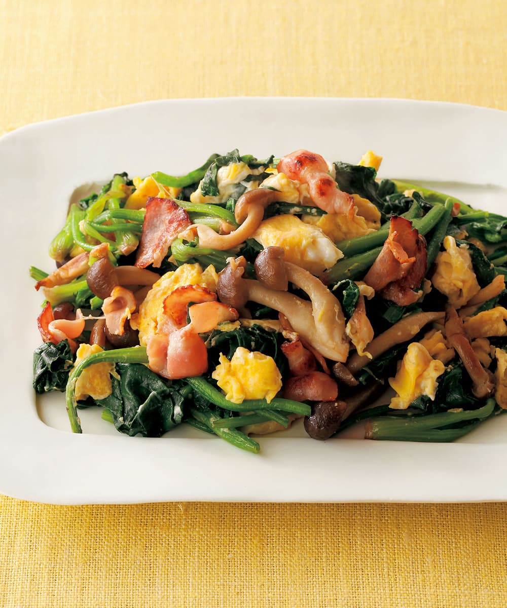 ほうれん草と卵で絶品料理！フライパンひとつで簡単◎冷めてもおいしいおかずレシピ・作り方Tasty