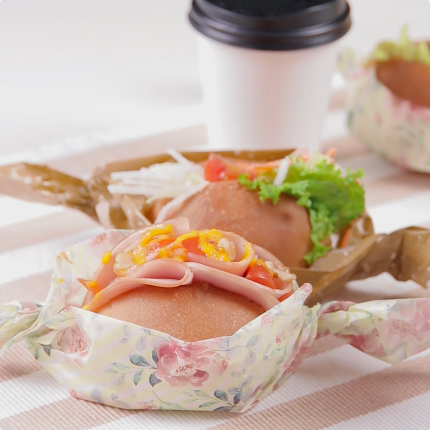 ホットドッグ弁当箱なし！100均アイテムでつぶれない包み方・詰め方