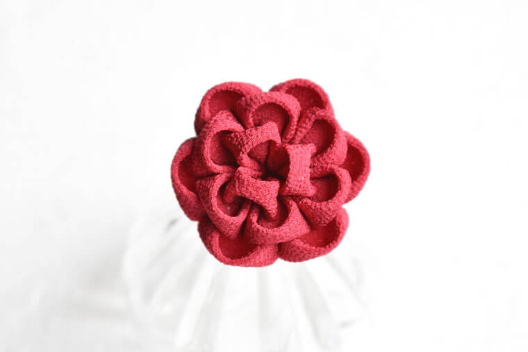 つまみ細工♡パーツ花ぼかしちりめん細工