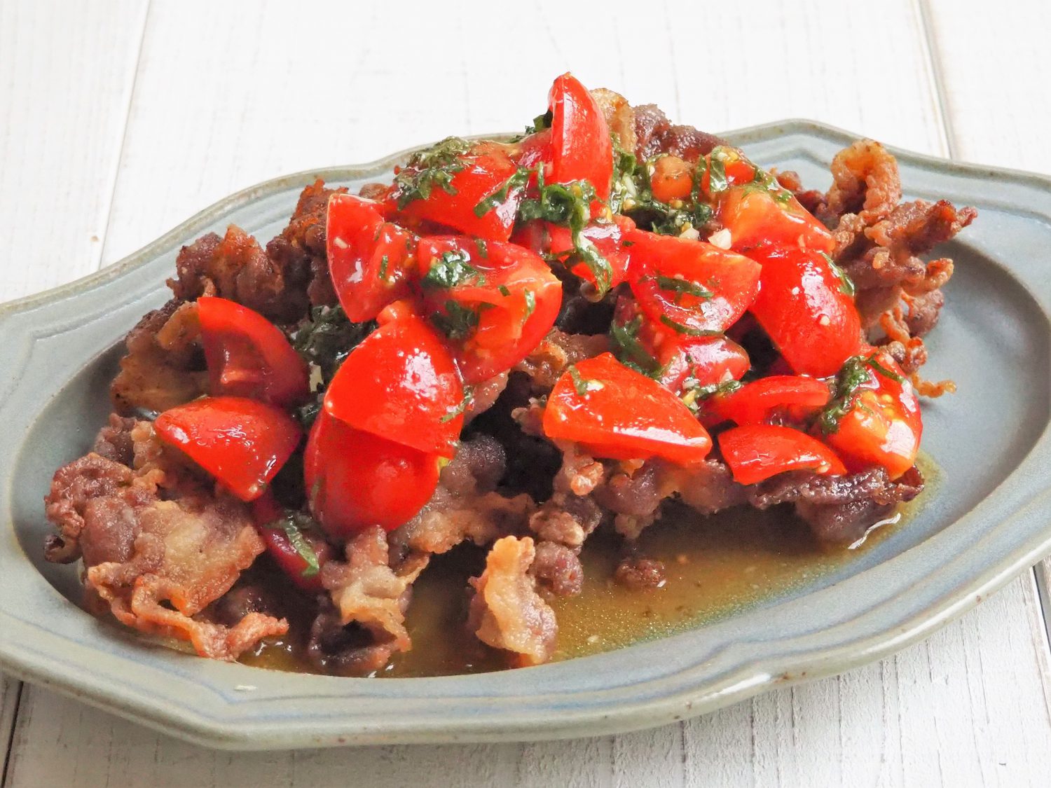 鶏の唐揚げより簡単☆豚こまの梅しそ唐揚げ