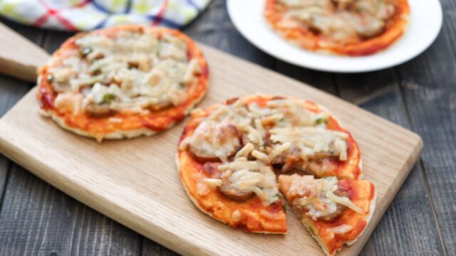 発酵無しフライパンで!グルテンフリー米粉ピザ「90秒動画」Gluten-free Rice flour Pizza