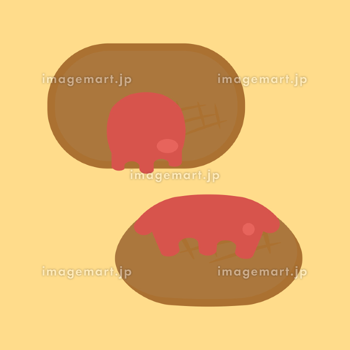 ハンバーグのイラスト：イラスト無料