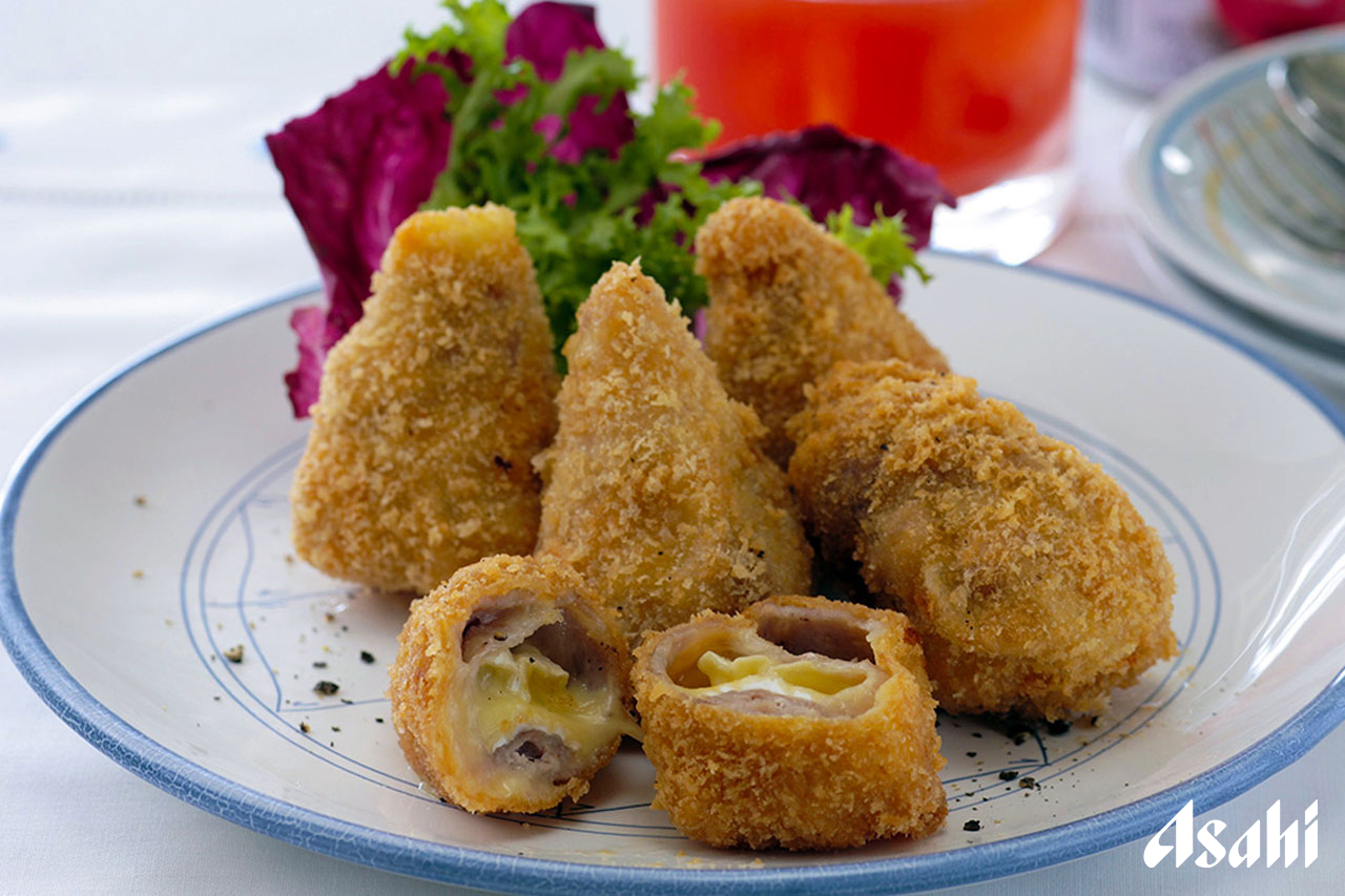 GREEN WEBプロセスチーズの肉巻きフライ