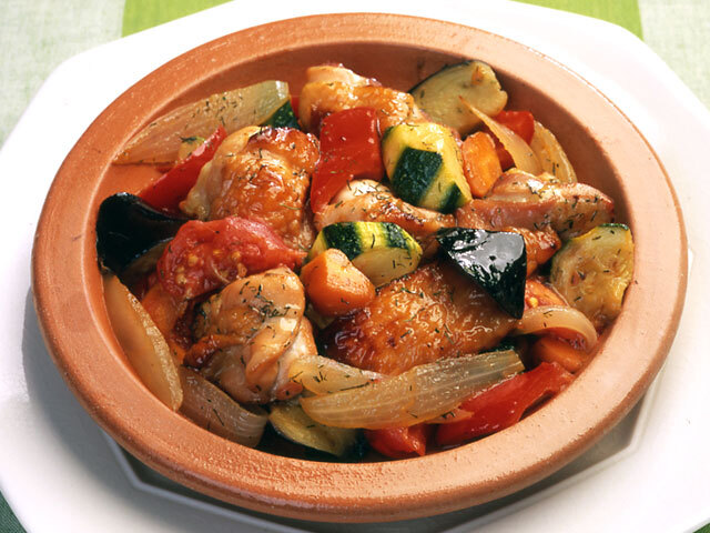 鶏照り焼きと夏野菜のオーブン焼きレシピエスビー食品株式会社