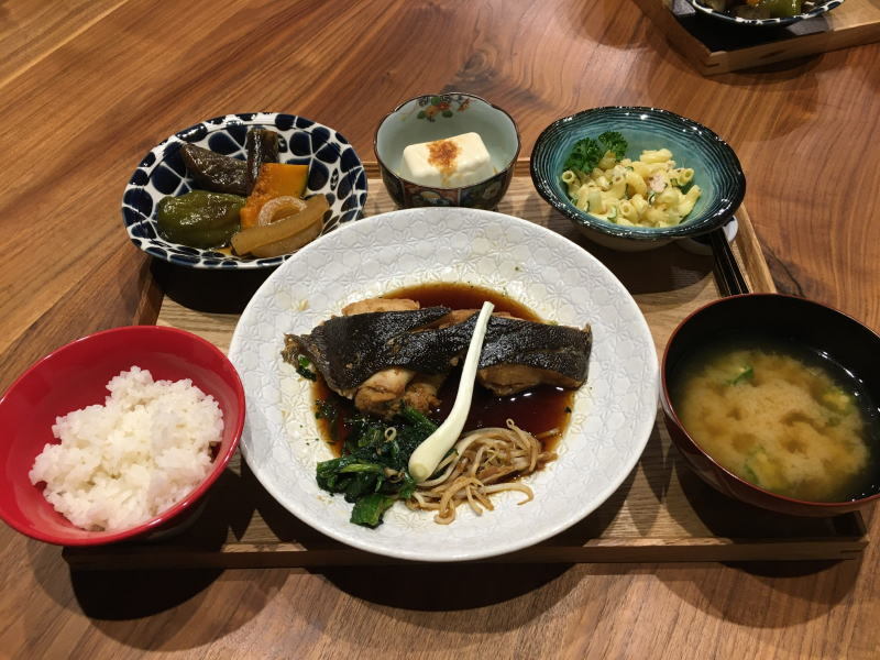 かれいの煮付け・ぜんまいと白菜の煮物・ゴーヤおひたし : 味食倶楽部