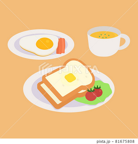 朝ごはんかわいい手描きの無料素材「てがきっず」保育園・小学校・介護施設にぴったりのフリー素材イラスト