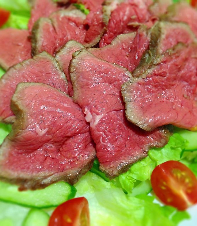 フライパンで焼くだけのローストビーフ