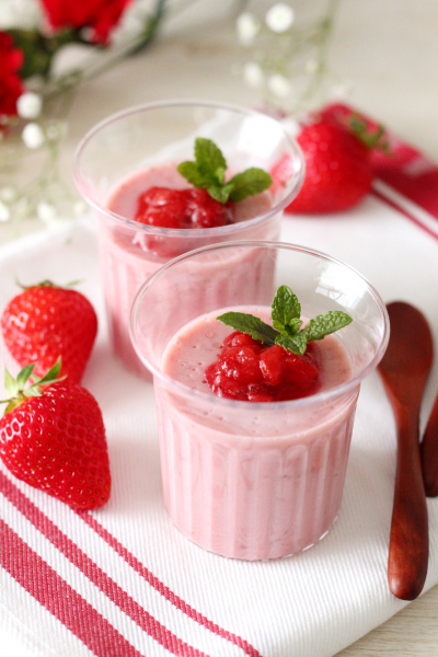 ふるふる♪濃厚いちごみるくプリン