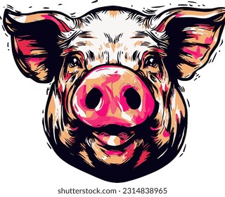 琉球村・チラガー 豚の顔横 ：No.0401沖縄のフリー写真素材サイト「ばんない堂」