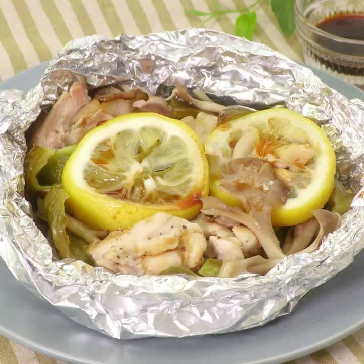 鶏むね肉のタンドリー風ホイル焼き