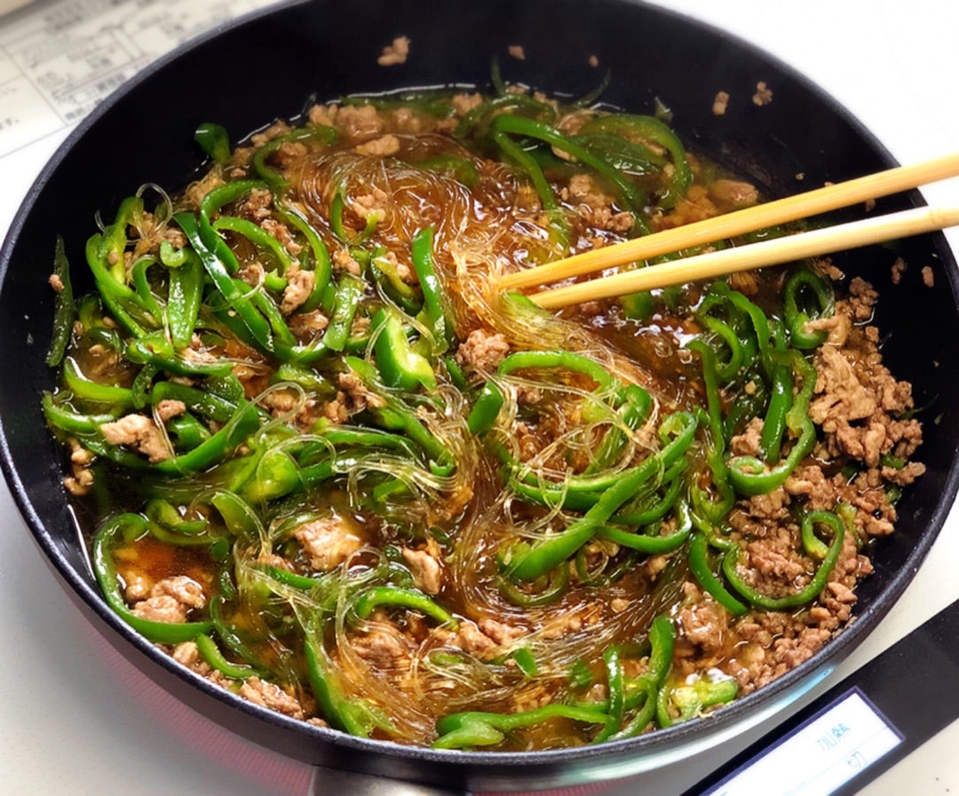 ☆豚ひき肉とピーマンと春雨のおかず☆