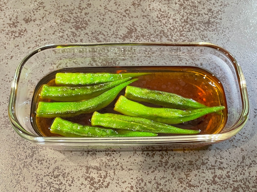 オクラの焼き浸し つゆの素使用 レシピ株式会社にんべん